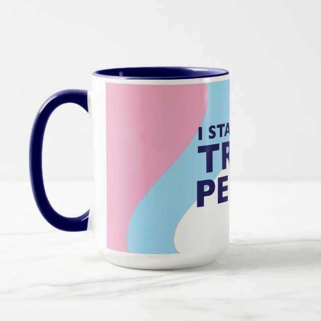 I Stand With Trans People Mug (Left)