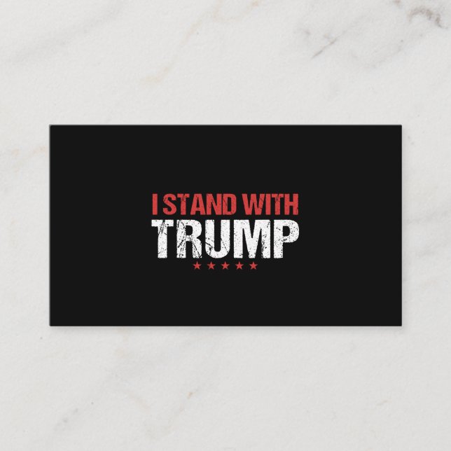 I stand with Trump Business Card (Front)