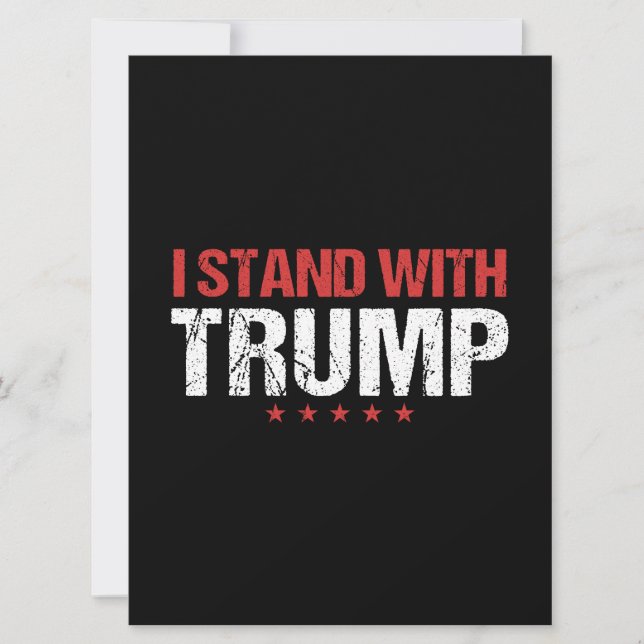 I stand with Trump Card (Front)