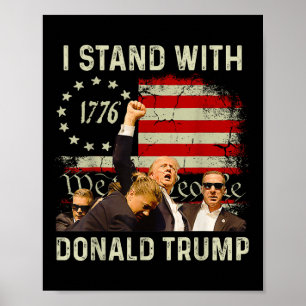 I Stand With Trump Funny Trump 2024  Poster