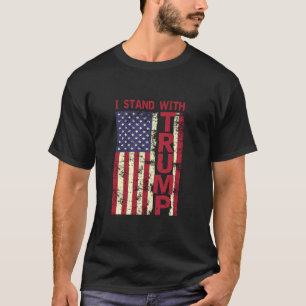 I Stand With Trump I Stand With USA Cool Patriotic T-Shirt