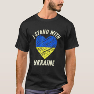 I Stand With U Kraine Women Men Kids Ukrainian Fla T-Shirt