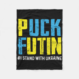 I Stand With Ukaine Stop Putin Ukraine Ukrainian S Fleece Blanket