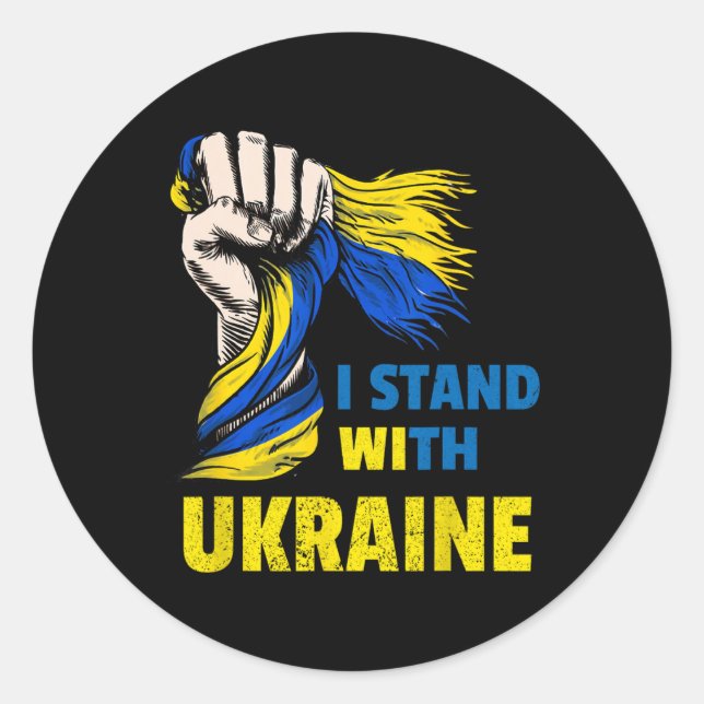 I Stand With Ukraine6  Classic Round Sticker (Front)