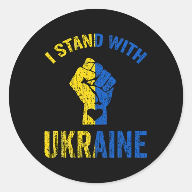 I Stand With Ukraine7  Classic Round Sticker (Front)