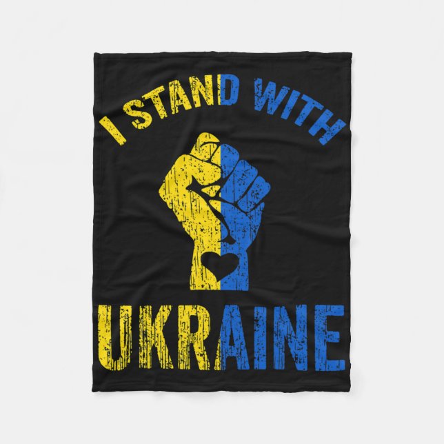 I Stand With Ukraine7  Fleece Blanket (Front)