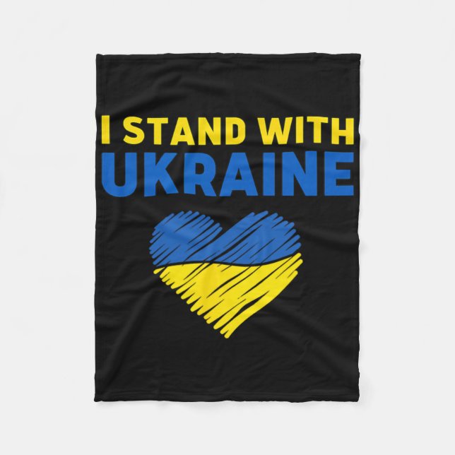 I Stand With Ukraine 10  Fleece Blanket (Front)