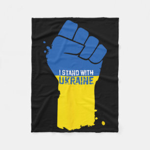 I Stand With Ukraine 11 Fleece Blanket