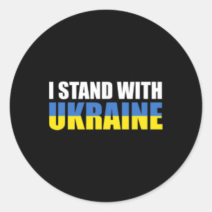 I Stand With Ukraine 16 Classic Round Sticker