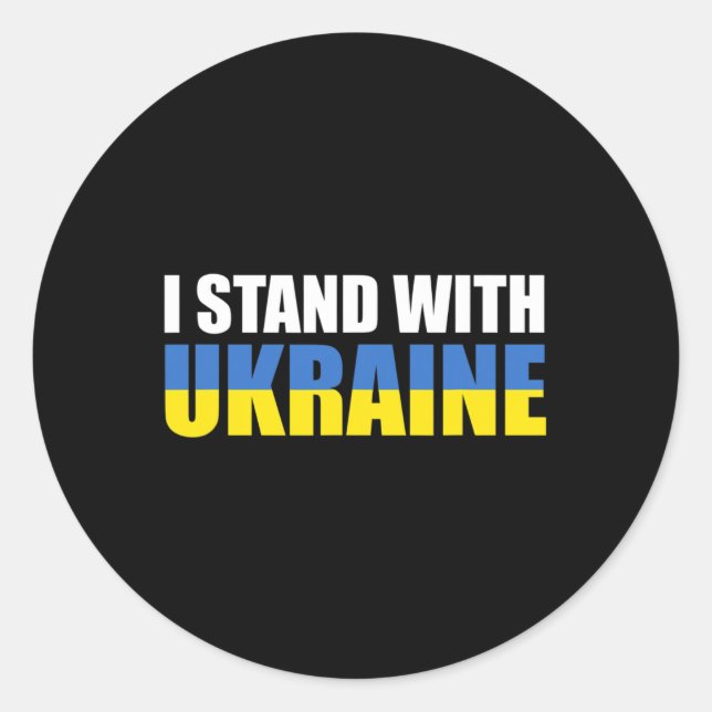 I Stand With Ukraine 16  Classic Round Sticker (Front)