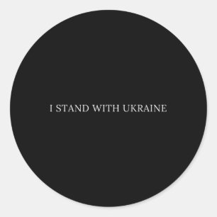I Stand With Ukraine 1 Classic Round Sticker