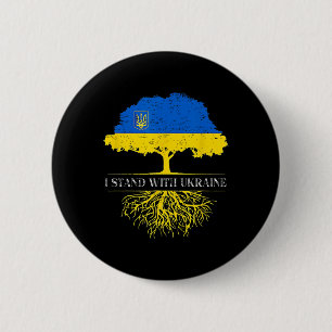 I Stand With Ukraine 2025 Shirts Ukrainian Flag Fr 6 Cm Round Badge