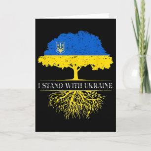I Stand With Ukraine 2025 Shirts Ukrainian Flag Fr Card
