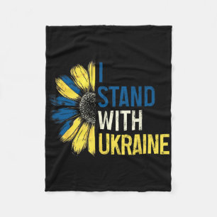 I Stand With Ukraine 2025 Shirts Ukrainian Flag Fr Fleece Blanket