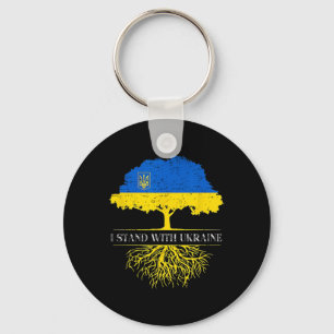I Stand With Ukraine 2025 Shirts Ukrainian Flag Fr Key Ring