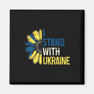 I Stand With Ukraine 2025 Shirts Ukrainian Flag Fr Magnet