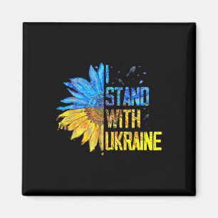 I Stand With Ukraine 2025 Shirts Ukrainian Flag Fr Magnet