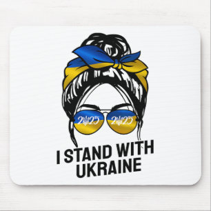 I Stand With Ukraine 2025 Shirts Ukrainian Flag Fr Mouse Mat
