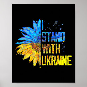 I Stand With Ukraine 2025 Shirts Ukrainian Flag Fr Poster