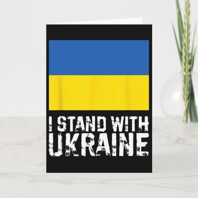 I Stand With Ukraine 5  Card (Front)