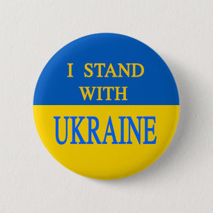 I stand with Ukraine 6 Cm Round Badge