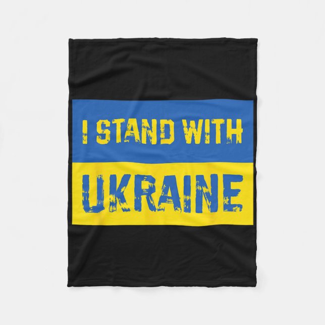 I Stand With Ukraine 9  Fleece Blanket (Front)