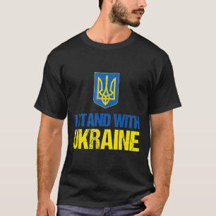 I Stand With Ukraine American Support Ukrainian Fl T-Shirt