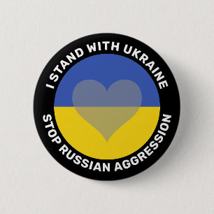 I stand with Ukraine anti war Button
