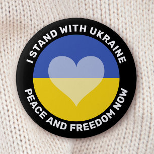 I stand with Ukraine anti war Button