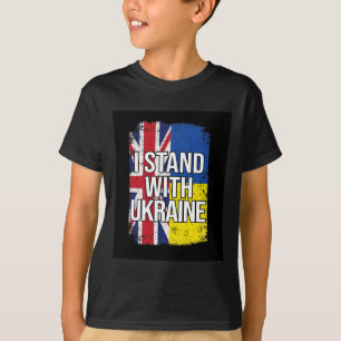 I Stand With Ukraine British United Kingdom Ukrain T-Shirt