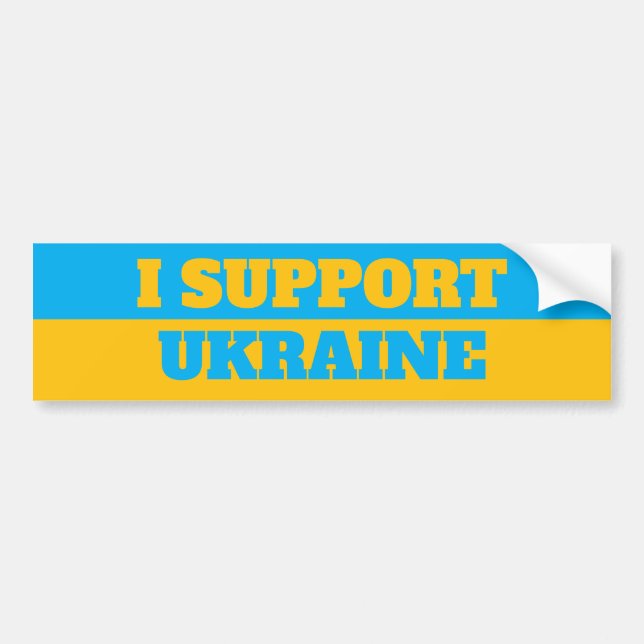 I Stand With Ukraine Bumper Sticker (Front)
