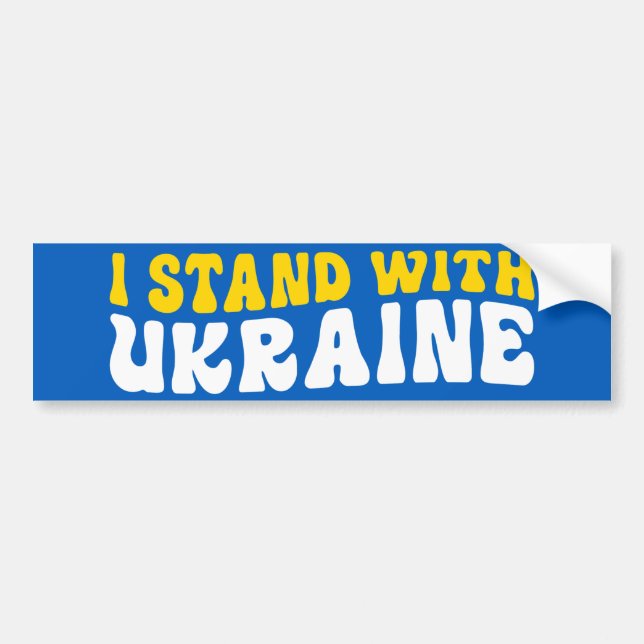 I Stand With Ukraine Bumper Sticker (Front)