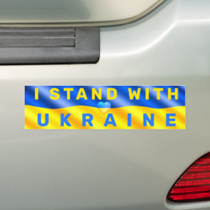 I Stand With Ukraine Bumper Sticker Support