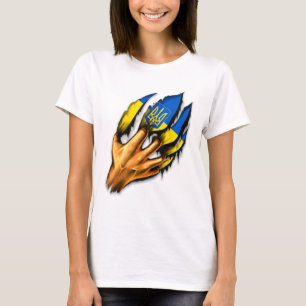 I Stand With Ukraine Coat Of Arms Ukraine Support T-Shirt