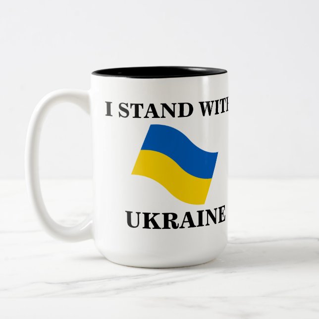 I STAND WITH UKRAINE COFFEE MUG (Left)