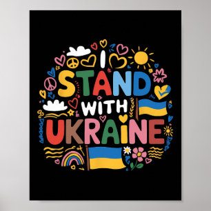 I Stand With Ukraine Colorful Ukraine Peace Men Wo Poster