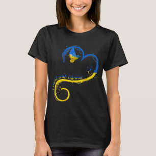 I stand with Ukraine  Dove Flag Peace Free Ukraine T-Shirt