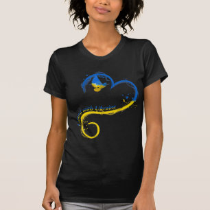 I stand with Ukraine Dove Flag Peace Free Ukraine T-Shirt