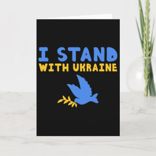 I Stand With Ukraine Dove Peace Pro-ukraine Blue Y Card