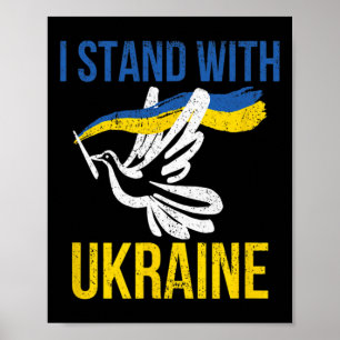 I Stand With Ukraine Dove Peace Pro-ukraine Poster