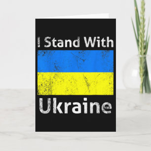 I Stand With Ukraine Flag Free Support Freedom Put Card