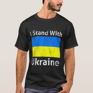 I Stand With Ukraine Flag Free Support Freedom Put T-Shirt