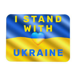 I Stand With Ukraine - Flag - Peace - Freedom Magnet