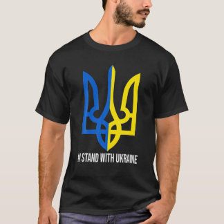 I Stand With Ukraine Flag Support Ukraine Ukrainia T-Shirt