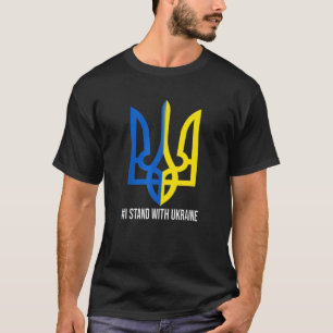 I Stand With Ukraine Flag Support Ukraine Ukrainia T-Shirt