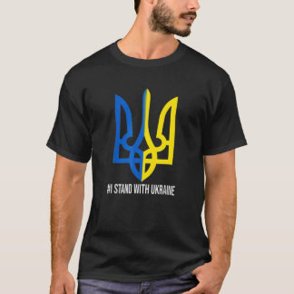 I Stand With Ukraine Flag Support Ukraine Ukrainia T-Shirt