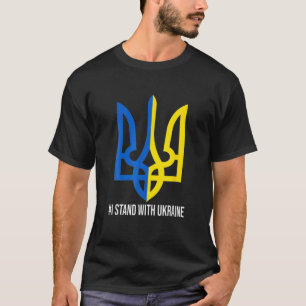 I Stand With Ukraine Flag Support Ukraine Ukrainia T-Shirt