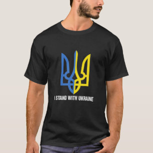 I Stand With Ukraine Flag Support Ukraine Ukrainia T-Shirt