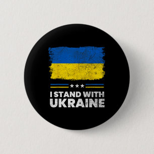 I Stand With Ukraine Flag - Ukrainian Flag - Ukrai 6 Cm Round Badge