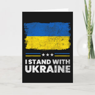 I Stand With Ukraine Flag - Ukrainian Flag - Ukrai Card
